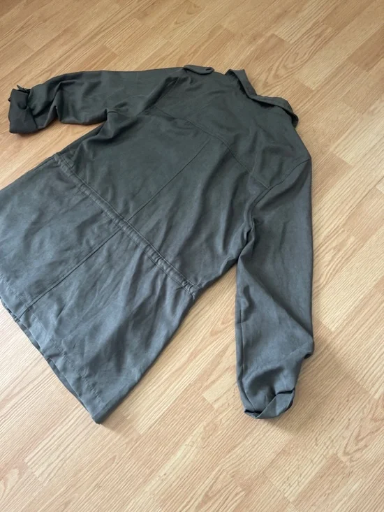 Korye Olive Green Zip Up Utility Lightweight Jacket w/ Cargo Pockets Size Med - Picture 9 of 10